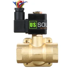 USSOLID Электрический электромагнитный клапан-", работающего на постоянном токе 12 В в 230PSI электромагнитный клапан латунный корпус нормально закрытый, витон уплотнения