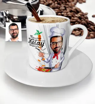 

Personalized Mr Master Chef Cartoon Turkish coffee Cup-1