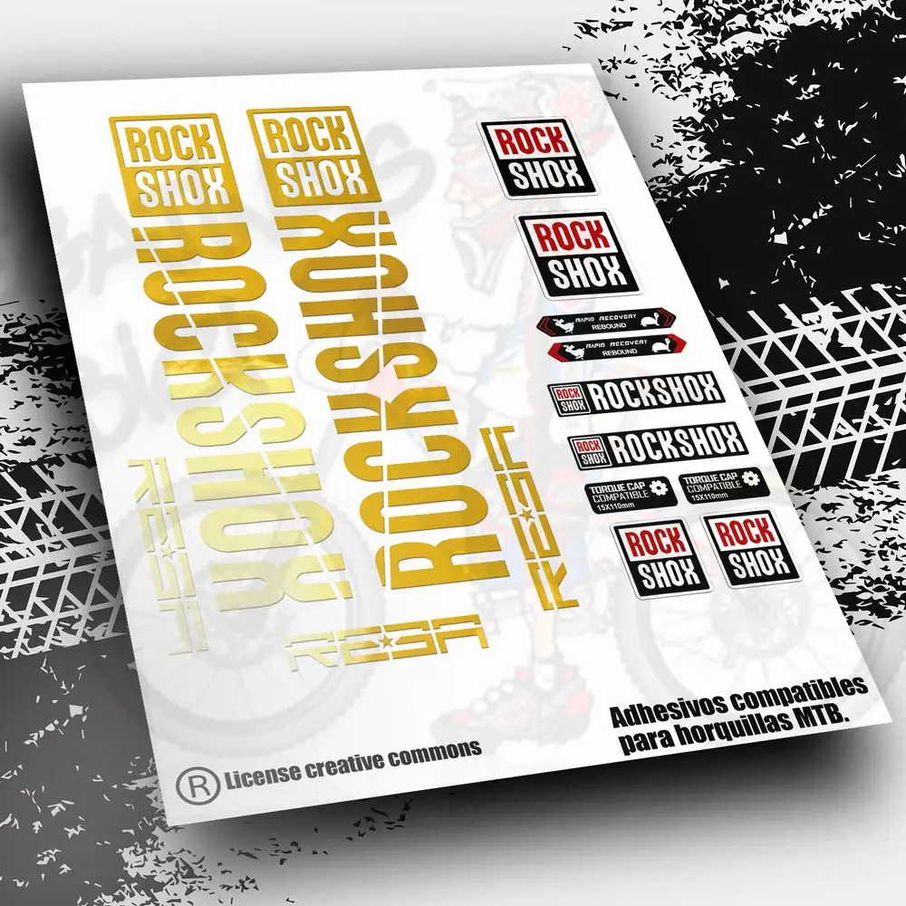 Adesivi Compatibili Forcina Rockshox Reba Pb18 Rock Shox Adesivi Per Mountain Bike Adesivi Per Ciclismo Accessori Per Bici Adesivi Forcina