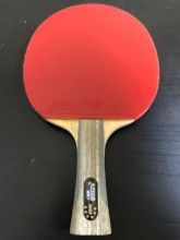 DHS-raqueta de tenis de mesa profesional con Hurricane 8 y goma de arco de estaño FL, Mango para sacudir, palo de Ping Pong con funda, 6002
