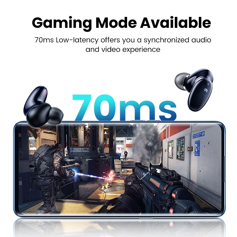 【NEW】UGREEN HiTune X5 TWS Wireless Bluetooth 5.2 Earphones aptX Qualcomm Chip 70ms Low Latency 28 Hrs Music Gaming Mode