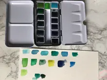 Pintura de acuarela SeamiArt, Acuarelas transparentes sólidas, cuentas de mano de viaje, pintura de Color agua, ilustración, suministros de arte