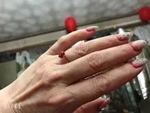 New Design Sweet Candy Circle Garnet Red Gem Rose Gold Wedding Rings For Women Thin Elegant