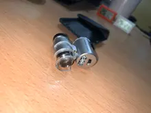 Mini LED UV de bolsillo para joyería, lupa de cristal microscopio para joyería, 60x