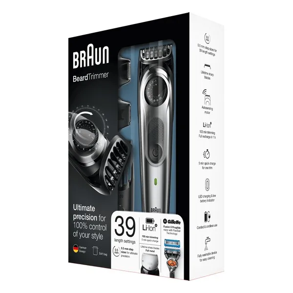 Аккумуляторная электробритва Braun BT7020 серый