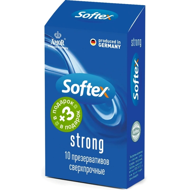 Softex Strong презервативы с утолщенными стенками и ароматом мяты 13 шт | Красота