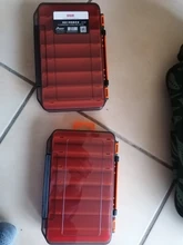 Kingdom Fishing Box 12 14 compartimentos accesorios de pesca, cajas de anzuelos de señuelo de almacenamiento de doble cara de alta resistencia, caja de aparejos de pesca