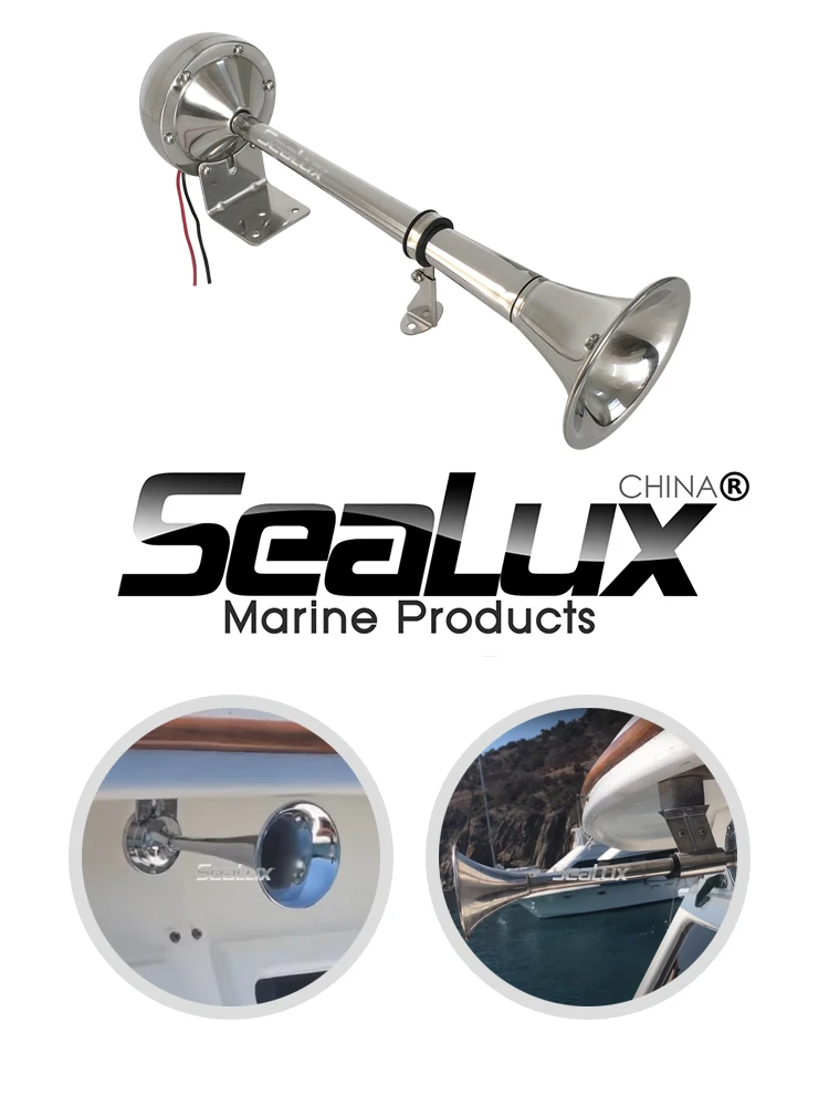 Sealux Marine Single Horn Edelstahl 304 Single High Tone für Boot und Yacht – Detail 1