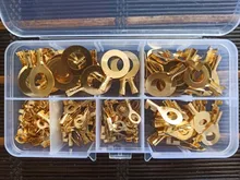 Terminales de crimpado de cobre, Kit surtido de conectores de Cable de terminal, sin aislamiento, M3/M4/M5/M6/M8/M10, 150 Uds.