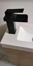 Faucet Bathroom Wash-Basin Waterfall Black Single-Hole Paint Nordic