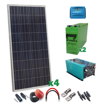 

Solar Kit 12v 600w hour inverter 3000w Monoblock tab 245 ah 2000w charger 35 Amp