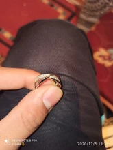 Huitan-anillo cruzado en forma de X de dos tonos para mujer, joyería de moda de boda, sortijas grandes y modernas de piedra CZ deslumbrantes