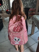 Mochilas de escuela para niñas, portafolio de princesa de dibujos animados bonita, gato, mochila escolar de primaria