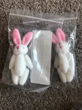 6cm lindo suave conejo de peluche muñecas de conejito clave colgantes de bolso pareja oso de peluche de conejo llavero amantes amigos regalo