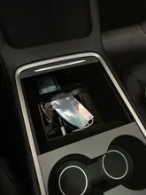 Storage-Box Flocking-Organizer Center-Console Tesla-Model Car Interior Armrest for Containers