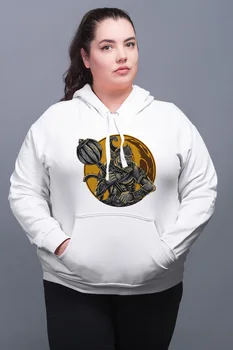 

Angemiel Wear Month Fighter Monkey White Women 'S Hooded Sweatshirt