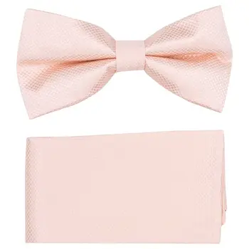 

Men's bow tie, pocket square (microfiber, Peach) 53725
