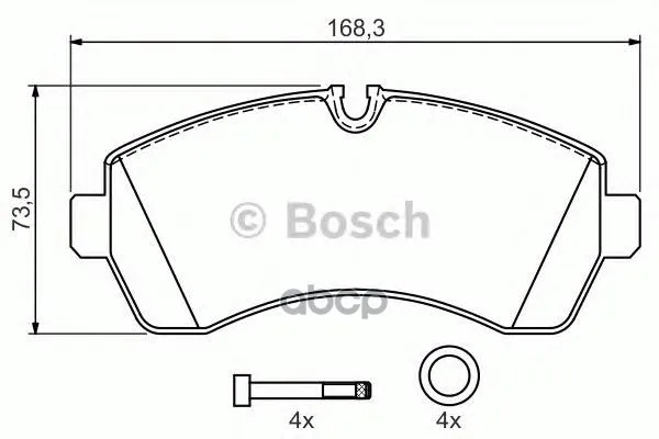 Колодки Тормозные Дисковые Mercedes-Benz Sprinter 06, Crafter(5т) 06 Передние Bosch арт. 0986494194