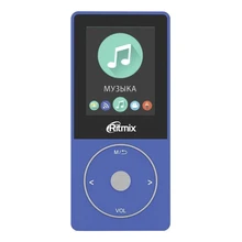 MP3 плеер RITMIX RF-4650 8GB Blue(ЖК дисплей 1,8", память 8 Гб+ MicroSD до 128 Гб, разъем 3,5 мм