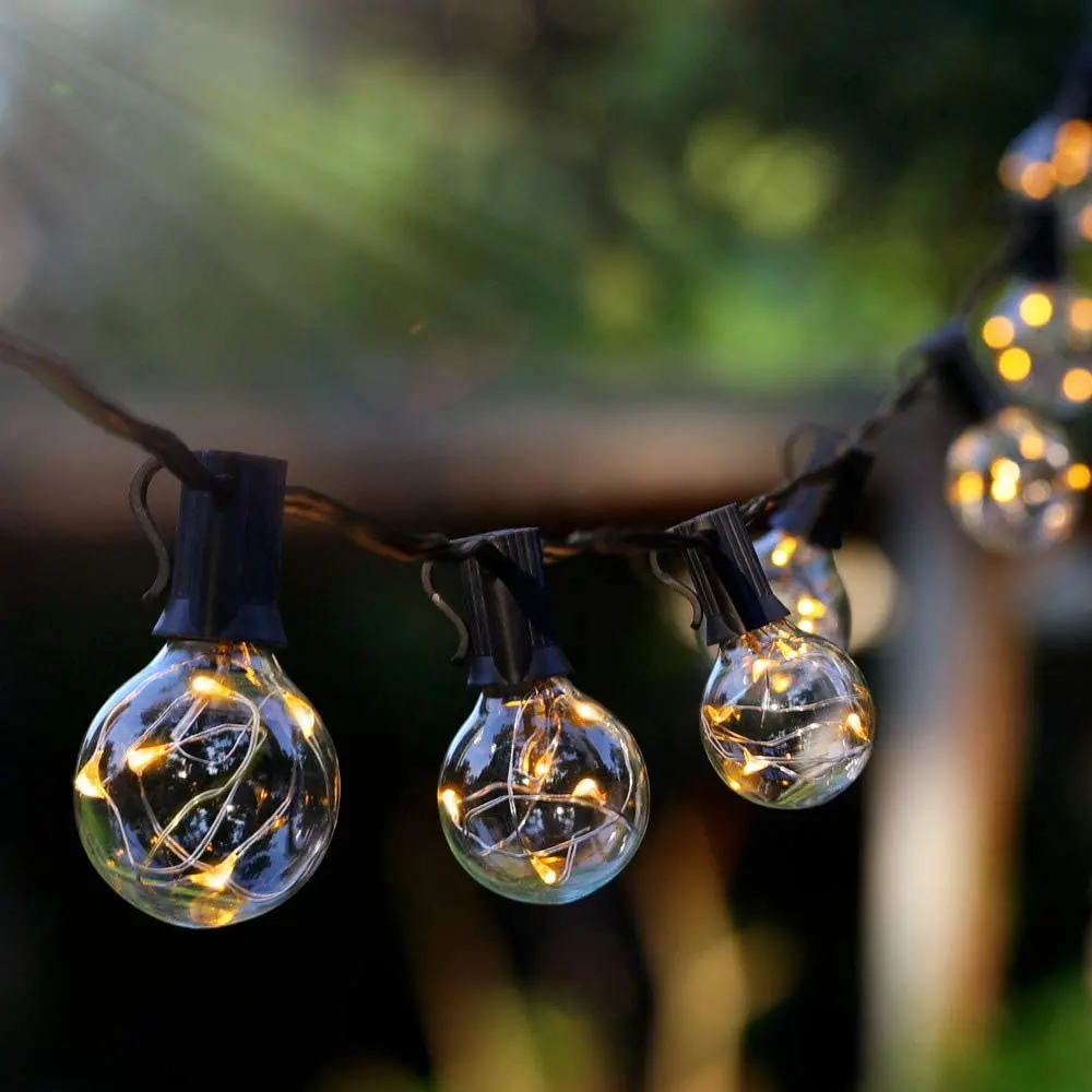 solar panel lights ColorRGB,Solar Outdoor String Lights,G40 Globe String Lights Outdoor Decorative Waterproof for Backyard Pergola Party Bistro solar pathway lights Solar Lamps