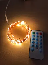 Fairy-Lights Remote-Control-Timer Twinkle-String Battery-Operated 100LED 8-Modes