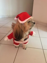 Christmas Pet Dog Cat Costumes Funny Santa Claus Costume For Dogs Cats Winter Warm Dog