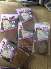 Gorro de peluca marrón, Red para el pelo, malla para peluca, tejido elástico, 5 colores, paquete de 2 unidades