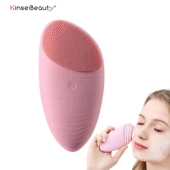 

Electric Silicone Facial clean Face Cleansing Brush Sonic Massage Vibration Ultrasonic Face Cleaner Beauty Tool Facial cleansing