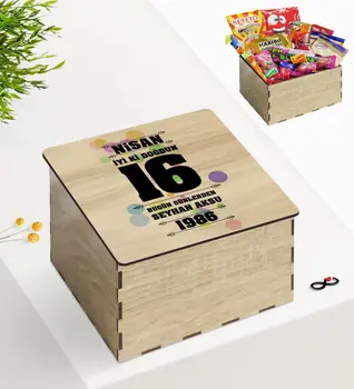 

Tailor-made In Wooden Box happy birthday Design Nostalgic Lezzetler Gift Seti-5