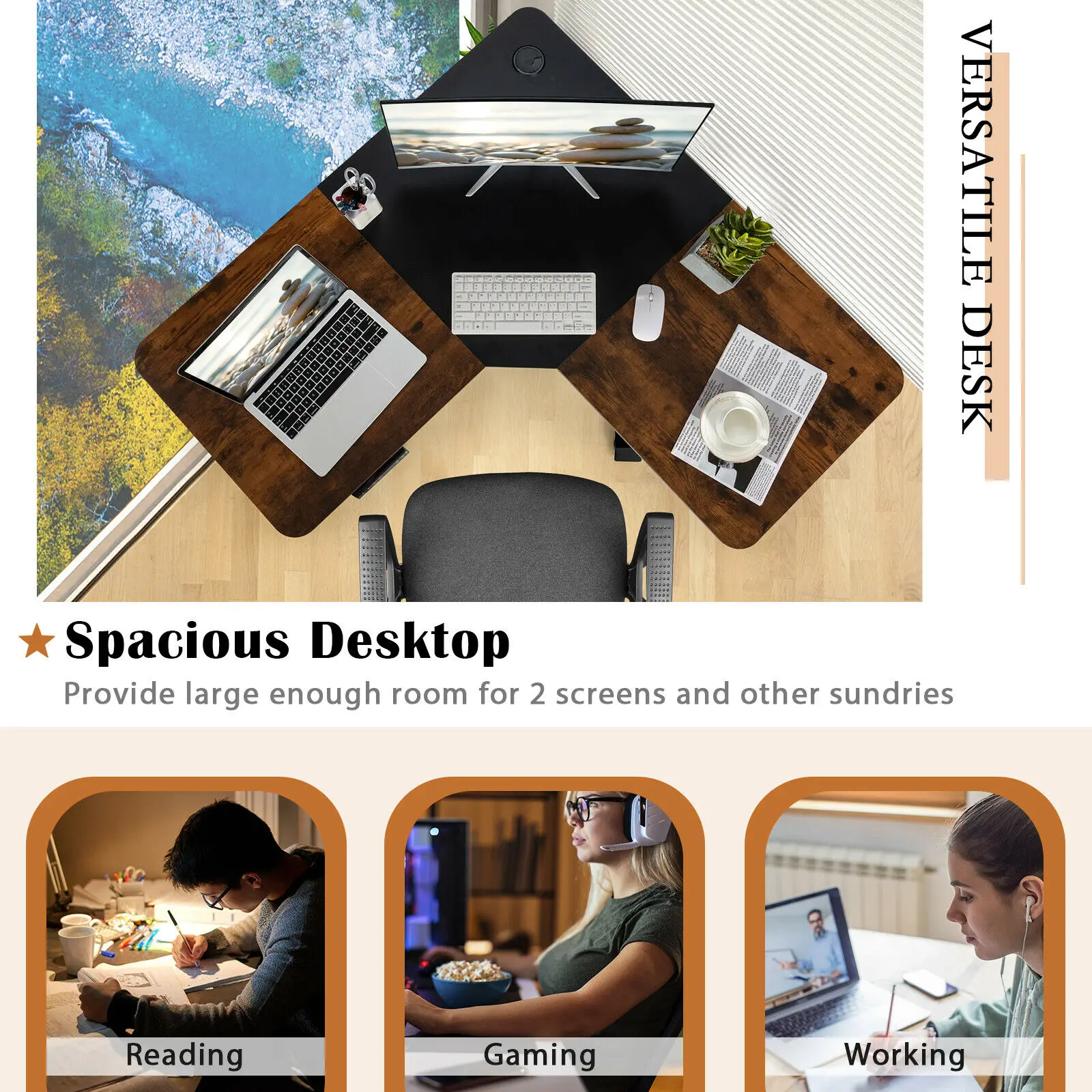 Corner Electric Standing Desk - GoodsBeach