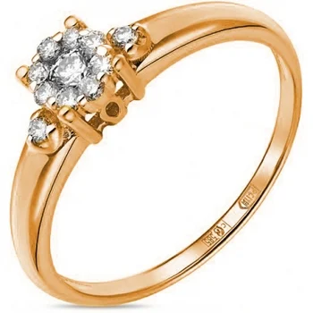 

Lucas gold ring with 11 red gold diamonds
