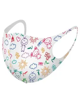 

▷ Reusable neoprene mask MOD. DOODLES SIZE S