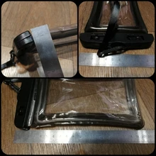 Runseeda-bolsa de aire flotante de 6 pulgadas, bolsa de natación impermeable, bolsa del teléfono móvil, funda para teléfono móvil para nadar, bucear, surfear, usar en la playa