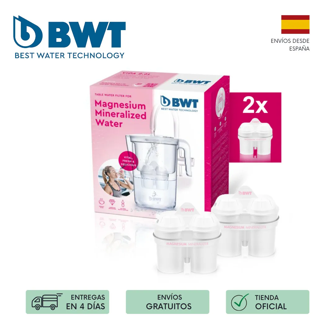 BWT - Pack de 2+1 Filtros para Jarra Filtradora de Agua con
