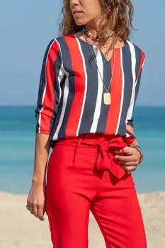 

Güneşkızı Women Colar With Slits Custom Textured Bluz GK-BST2841