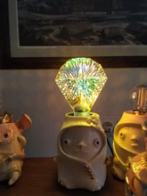 Lamp Light-Bulb Fireworks 3d-Decoration Edison Christmas-Tree Star Novelty Vintage E27 6w