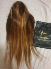 Ishow resaltar Peluca de color marrón pelucas de cabello humano 13X4 13X6x1 Ombre recto peluca con malla frontal destacar frente de encaje pelucas de cabello humano