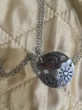 Conjunto de 3 piezas de colgante luna y estrella de sol, collar, mejor amigo, amistad, pareja, collar, joyería