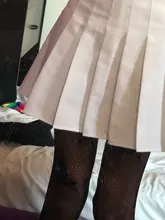 Minifalda blanca y negra para mujer, Falda plisada de cintura alta, a la moda, para chicas dulces y lindas, Cosplay, 2020