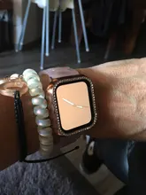 Funda con correa para apple Watch 6, 5, 4, banda de 42mm y 38mm, correa de acero transparente para iwatch 6 series 5 4 3/2, banda de reloj de 44mm y 40mm
