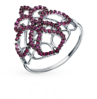 

Silver ring with cubic zirconia sunlight sample 925