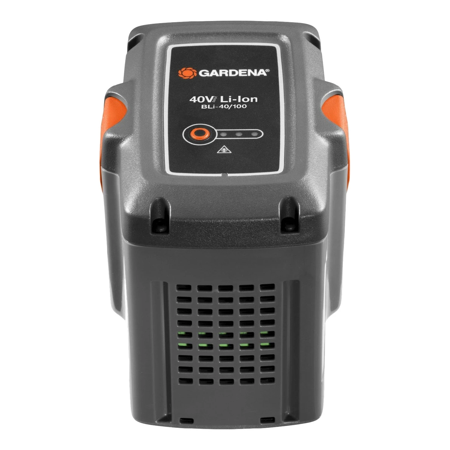 Батарея аккумуляторная GARDENA 09843-2000000 (Сменный литий-ионный аккумулятор 36 В/4.2 Ач, время зарядки ~2.ч.20 мин., индикатор уровня заряда аккумулятора POWER info, масса 1200 г)