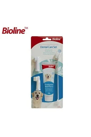 

Bioline Dental Dog Care Set - Toothpaste and Toothbrush