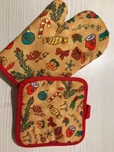 Party-Decoration-Supplies Gloves Kitchen-Mat Dining Christmas-Baking Natal Xmas New-Year