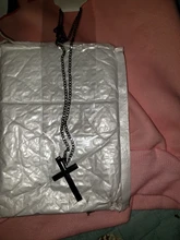 Colgante cruzado Vintage de aleación de Zinc para hombre y mujer, gargantilla de cadena negra clásica Punk, joyería