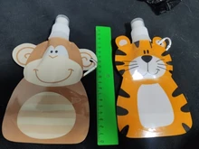 Bolsas reutilizables para alimentos y batidos, bolsita exprimible con cierre recargable, 380 ml, 1 unidad