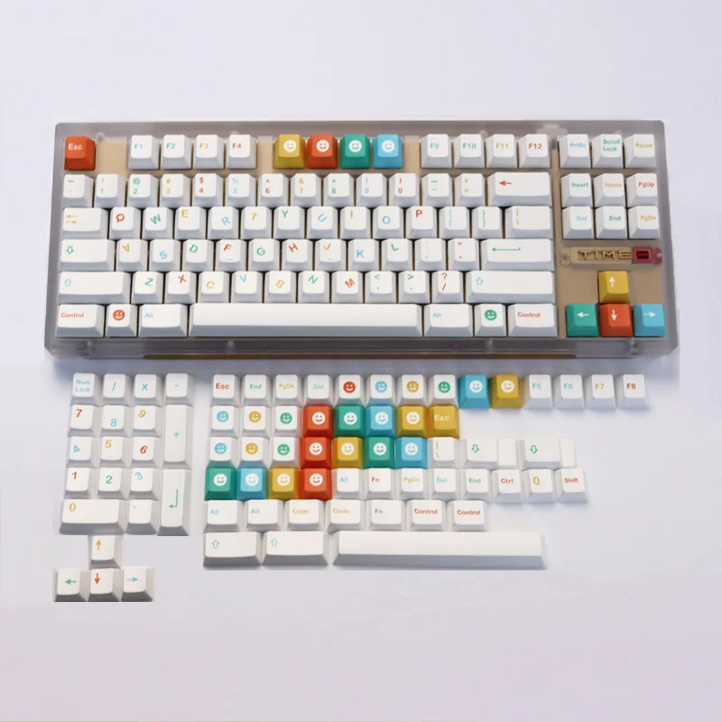 Chaves Legal Crianças Keycaps Cereja Perfil Pbt Tintura Sublimação Teclado Mecânico para mx Switch 60 61 64 68 87 980 104 162 - Imagem 3