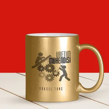 

Personalized Professional Production Engineer Gilded Mug Cup-2