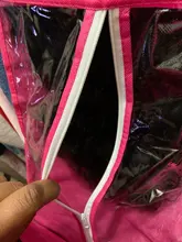 Bolsa de pelo negro Rosa Alileader con soporte de almacenamiento de peluca para pelucas, accesorios de peluca transparentes no tejidas, bolsa de almacenamiento para pelucas
