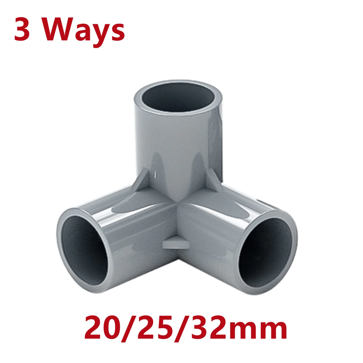 Grey 20/25/32mm PVC Pipe Fittings 3/4/5/6 Ways DIY Straight Elbow Equal Tee Connectors Plastic Joint Tube Coupler Adapter drip irrigation kit for raised beds Watering & Irrigation Kits